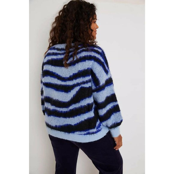 Anthropologie Salma Striped Eyelash Sweater - Picture 2 of 12